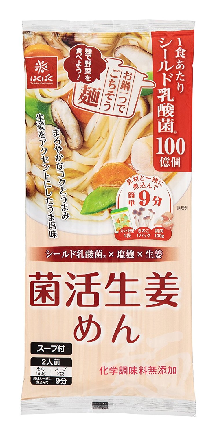 Hakubaku乳酸菌生薑面260g